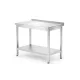 Hendi Fali munkaasztal polccal - 1000x600x850 mm - Budget Line, csavarozott (817278)