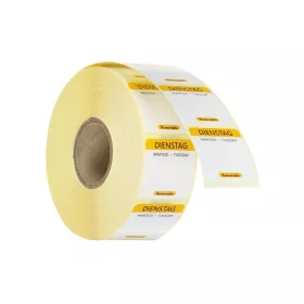   Élelmiszerbiztonsági napi matricák, újrafelhasználható, HENDI, Kedd, Citromsárga, 1000 db., 25x25mm