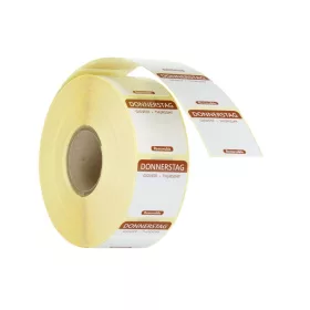   Élelmiszerbiztonsági napi matricák, újrafelhasználható, HENDI, Csütörtök, Barna, 1000 db., 25x25mm