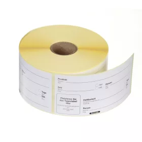   Élelmiszerbiztonsági újra felhasználható matrica, HENDI, Fehér, 500 db., 100x50mm