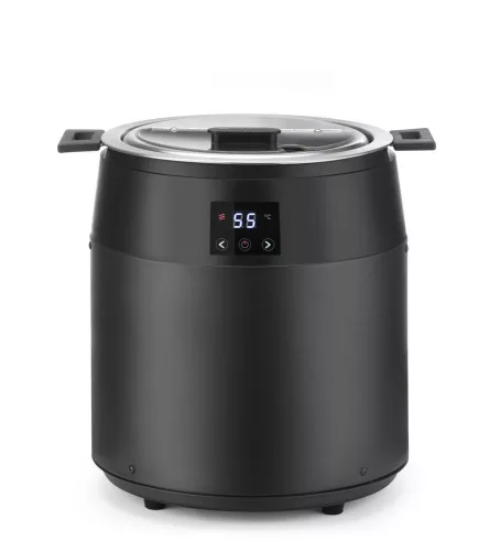 Leves melegentartó, víz nélküli, 10L, HENDI, 10L, Fekete, 220-240V/450W, ⌀330x(H)398mm