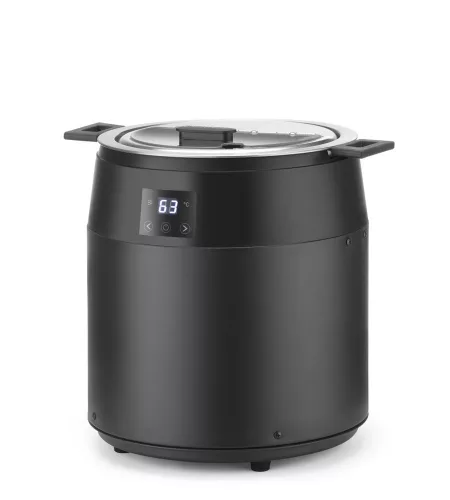 Leves melegentartó, víz nélküli, 10L, HENDI, 10L, Fekete, 220-240V/450W, ⌀330x(H)398mm