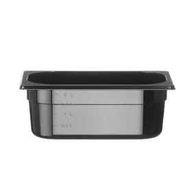   HENDI GN edény 1/4, , Profi Termékcsalád, GN 1/4, 2,8L, Fekete, 265x162x(H)100mm
