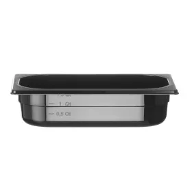   GN edény 1/4, HENDI, Profi Termékcsalád, GN 1/4, 1,8L, Fekete, 265x162x(H)65mm