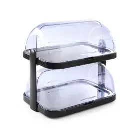   HENDI Duo UNIQ Dupla roll-top fedeles hűtővitrin - 480x355x480mm, Fekete (871812)