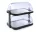 HENDI Duo UNIQ Dupla roll-top fedeles hűtővitrin - 480x355x480mm, Fekete (871812)