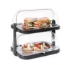 HENDI Duo UNIQ Dupla roll-top fedeles hűtővitrin - 480x355x480mm, Fekete (871812)
