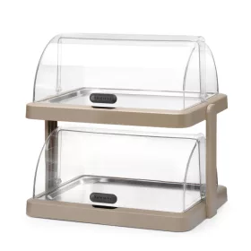   HENDI Dupla roll-top fedeles hűtővitrin Duo UNIQ - Bézs, 480x355x480mm (871959)