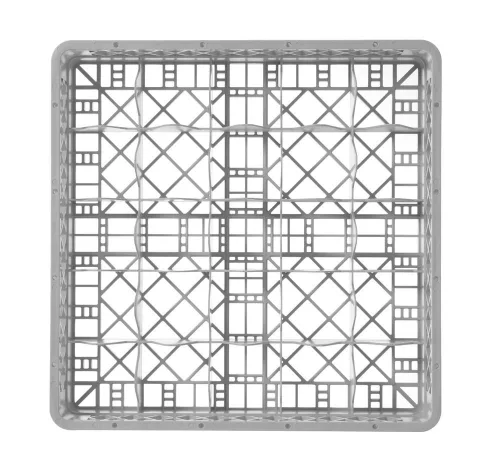 HENDI Mosogatókosár poharaknak - 25 rekeszes, 500x500x104 mm - Ipari mosogatógépekhez (877036)