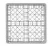 HENDI Mosogatókosár poharaknak - 16 rekeszes, 500x500x104 mm - Ipari mosogatógépekhez (877043)