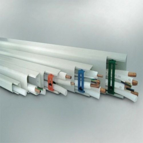 65x50 mm / 2 méter, Dekorcsatorna, fedéllel, fehér, fóliázott (CANALPLAST) klíma 14 db/csomag
