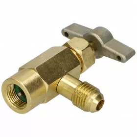   Hűtőközeg Megcsapoló Szelep - 1/4" SAE - 7/16" NPT - R600a és R290 hűtőközegekhez (A20100)