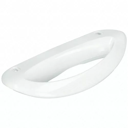 Fogantyú, ívelt, fehér, műanyag (eredetivel megegyező minőség) LEHEL 2728 hűtőgép