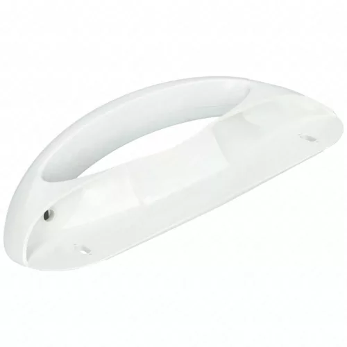 Fogantyú, ívelt, fehér, műanyag (eredetivel megegyező minőség) LEHEL 2728 hűtőgép