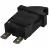 12x25mm Világításkapcsoló fekete HELKAMA fordított működésű