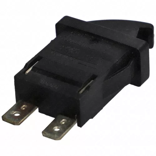 12x25mm Világításkapcsoló fekete HELKAMA fordított működésű