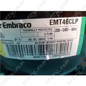 EMT46CLP (HMK80AA helyett) kompresszor R600 EMBRACO /NBU1112Y HELYETT/