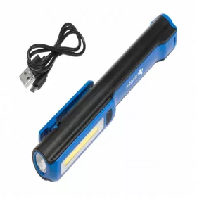   Zseblámpa, (elemlámpa), akkumulátoros, COB 3W, LED 3W, mágneses, 160 lm, HÖGERT HT1E406