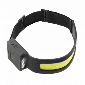   Fejlámpa, fejpánt világítás, akkumulátoros, mozgásérzékelő, COB LED, 5 funkcióval, USB, HÖGERT HT1E426