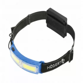   Fejlámpa, fejpánt világítás, akkumulátoros, mozgásérzékelő, COB LED, 6 funkcióval, USB, HÖGERT HT1E428
