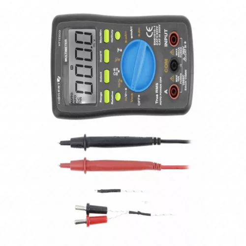 Digitális multiméter, LCD kijelző, AC-DC 600V, 10A, 40 MΩ , HÖGERT HT1E603