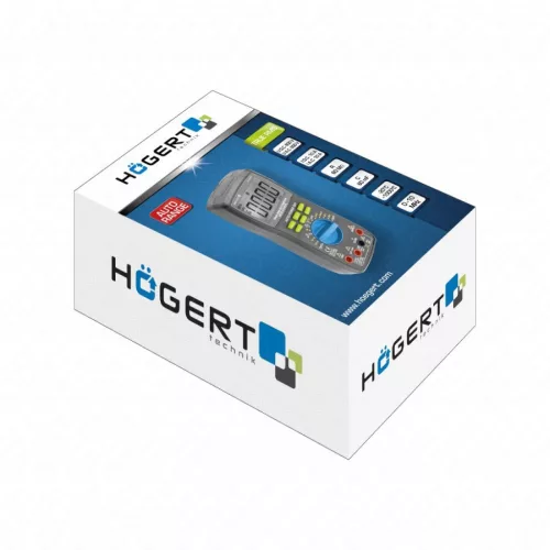 Digitális Multiméter, LCD kijelző, AC-DC 600V, 10A, 60 MΩ, HÖGERT HT1E604