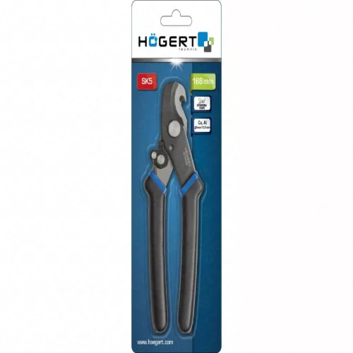 Kábelvágó, profi, ALU, CU, 168  mm, 10,5mm-ig, HÖGERT HT1P046