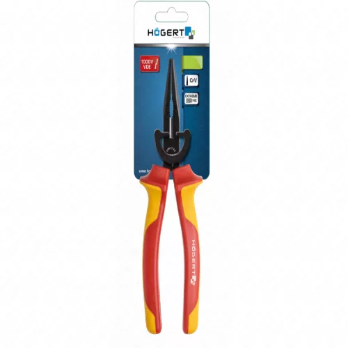 Szigetelt telefonfogó egyenes 1000V 200 mm, HÖGERT HT1P917