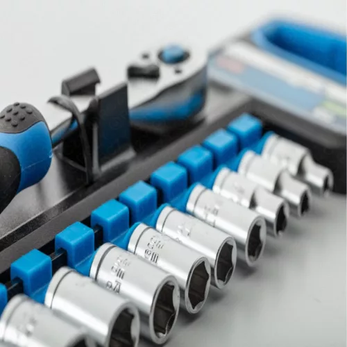 Dugókulcs készlet racsnis 1/4", 4-13 mm 11 részes, 25 év garancia,  HÖGERT HT1R334