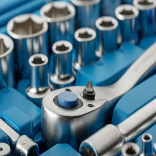 Dugókulcs készlet 1/2", 1/4", 89 részes, 25 év garancia, HÖGERT HT1R424
