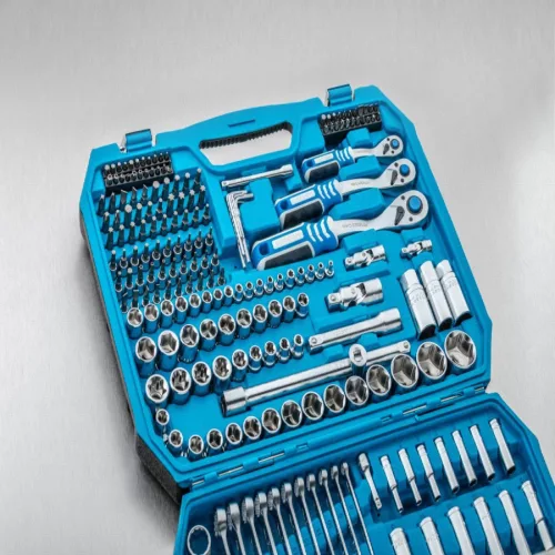 Dugókulcs, bit- és csillag-villáskulcs készlet, 1/4", 3/8", 1/2", 222 részes, 25 év garancia, HÖGERT HT1R444