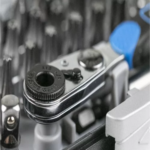 Bitkészlet racsnis hajtószár 1/4", 33 részes, 72 fogas racsni, Élettartam garancia, HÖGERT HT1R460