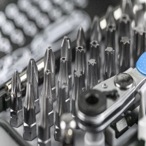 Bitkészlet racsnis hajtószár 1/4", 33 részes, 72 fogas racsni, Élettartam garancia, HÖGERT HT1R460