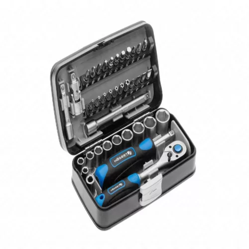 Dugókulcs és bitkészlet 1/4", 5,5-14 mm, 38 részes, Élettartam garancia, HÖGERT HT1R462