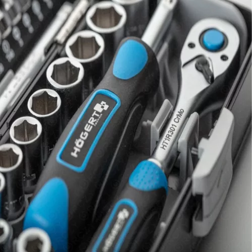 Dugókulcs és bitkészlet 1/4", 5,5-14 mm, 38 részes, Élettartam garancia, HÖGERT HT1R462