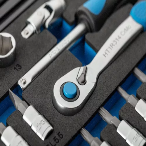Dugókulcs és bitkészlet 1/4", 34 részes, Élettartam garancia, HÖGERT HT1R464