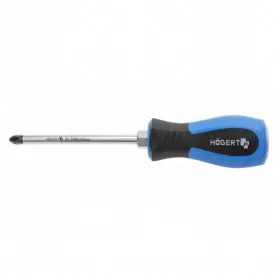   Csavarhúzó mágneses, csillag fejű, PH2 x 125 mm szár, üthető nyél, villáskulcsos rászorítás, HÖGERT HT1S068