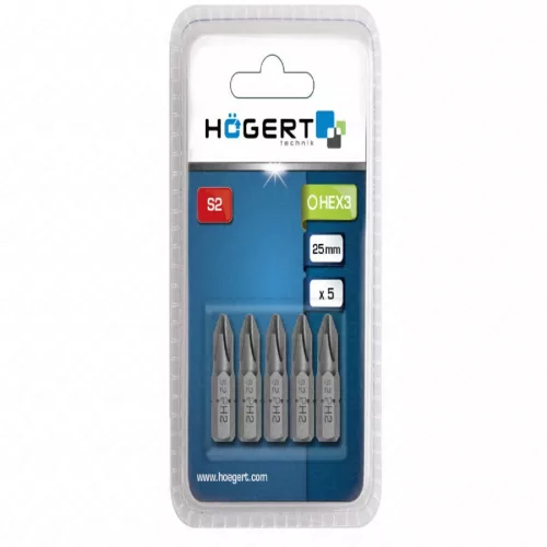 Bitfej, csillag, PH2, 25 mm, 5db/csomag , HÖGERT HT1S302