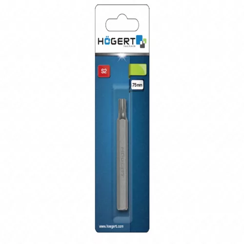 Bitfej, torx, T25, 75 mm, vastag szár, HÖGERT HT1S847