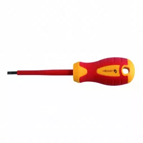   Szigetelt csavarhúzó, lapos fejű, mágneses, SL4 x 100  mm szár, 1000V , HÖGERT HT1S904