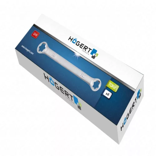 TORX kulcs készlet, kétoldalú, E6-E24, 4 részes , HÖGERT HT1W590