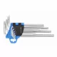 Imbuszkulcs készlet, 9 részes, furatos TORX T10-T50, CrV, extra hosszú, HÖGERT HT1W810