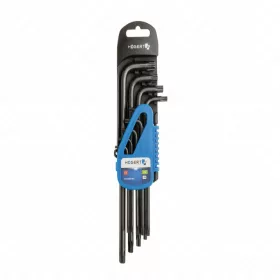   Imbuszkulcs készlet, 9 részes, TORX T10-T50, fekete, hosszú , HÖGERT HT1W816