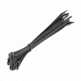 HÖGERT Kábelkötegelő - 3,6 x 200mm, 25 db - Fekete, UV-álló (HT2C705)