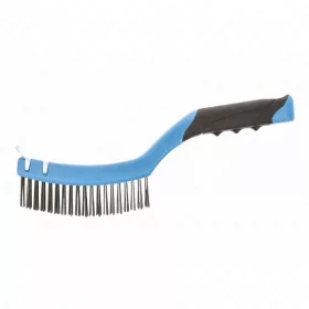  Drótkefe, 3x19 sörtekiosztás, acél, kaparóval, HÖGERT HT3B633