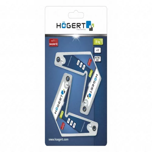 Hegesztőmágnes L -alakú, terhel: 9kg,  2 db/csomag , HÖGERT HT3B665