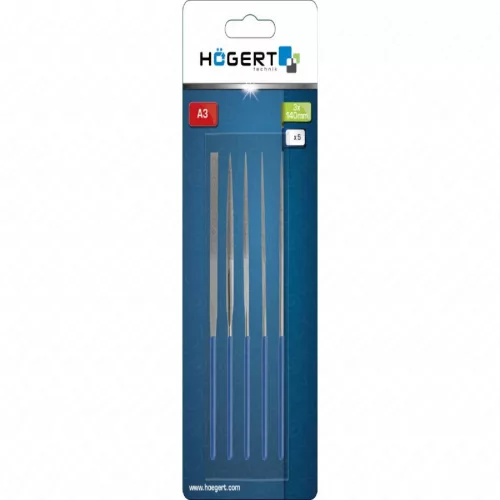 Tűreszelő készlet, gyémánt bevonat, 5 részes, HÖGERT HT3B808