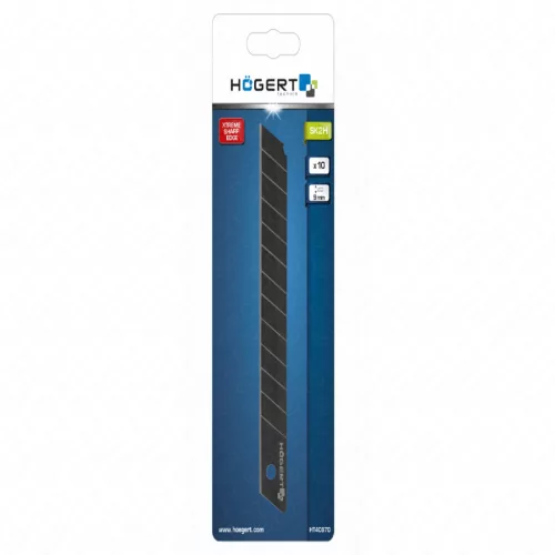 Törhető vágópenge, 9  mm (vágókésekhez), extra élezés és tartosság, 10db/csomag , HÖGERT HT4C670