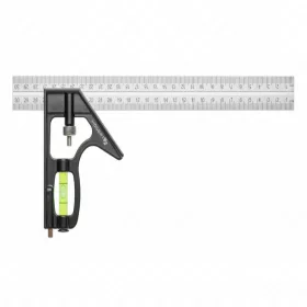   Kombinált derékszög vízmértékkel, alumínium, 300 mm, HÖGERT HT4M217