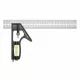 Kombinált derékszög vízmértékkel, alumínium, 300 mm, HÖGERT HT4M217